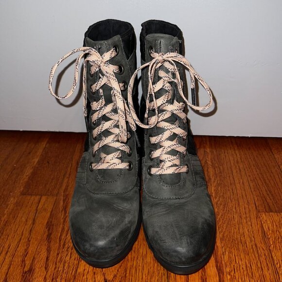 Sorel Women's PDX Lace-Up Lexie Wedge Felt Camp-dark Slate Size 9 - Picture 4 of 8